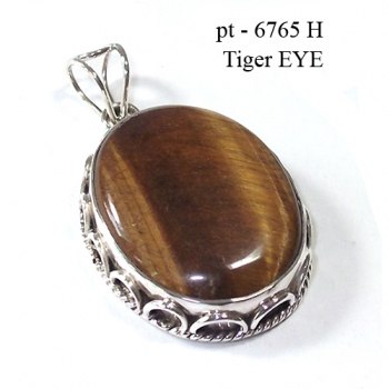 925 silver tiger eye pendant